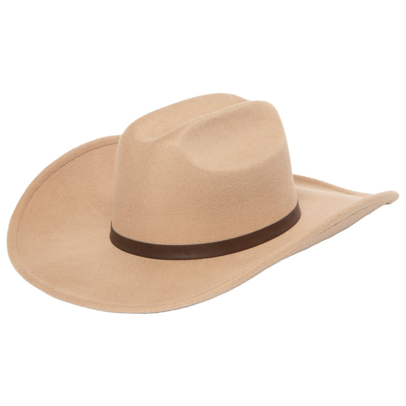 San Diego Hat Company - Frye Mens Faux Felt Cattlemans Crease Cowboy
