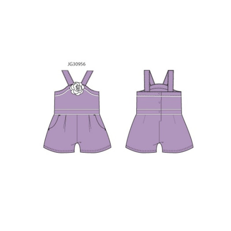 Janie and Jack - Girls K X Prpl Romper Spbk