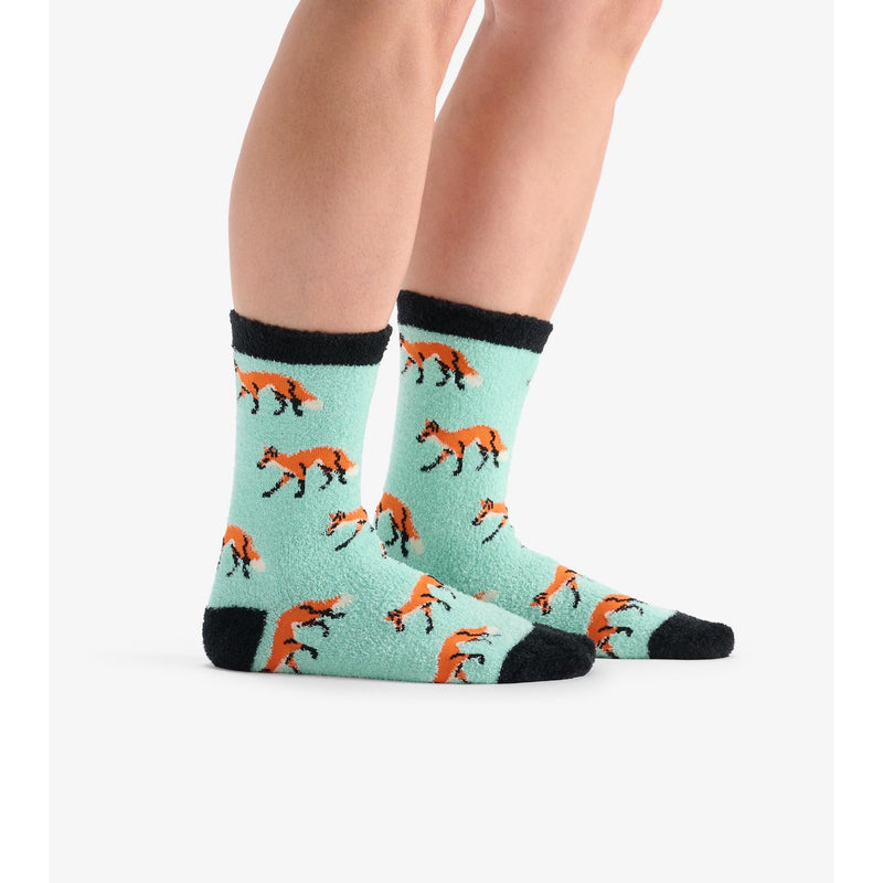 Little Blue House - Unisex Foxes Fuzzy Socks
