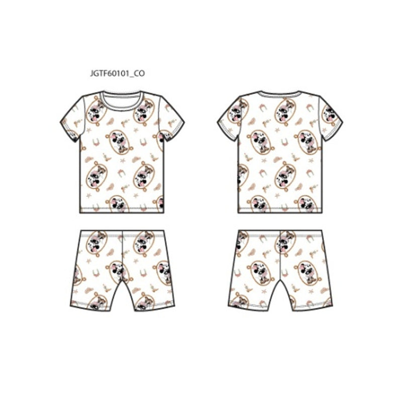 Janie and Jack - K Short Sleeve Cowgirl Minnie Shortie Disney Sleep Sb1 S0