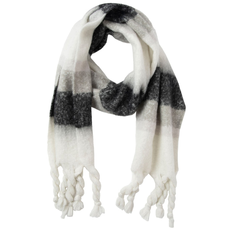 San Diego Hat Company - Harper Womens Black and White Paneled Scarf