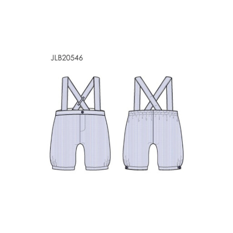 Janie and Jack - B with Blue Stripe Seersucker Suspender Pants E1