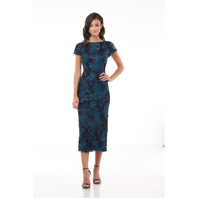 JS Collections - Womens Two Tone Ribbon Soutache Midi