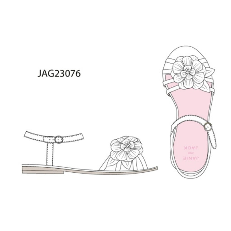 Janie and Jack - Kids G Wht Flwr Sandal E1