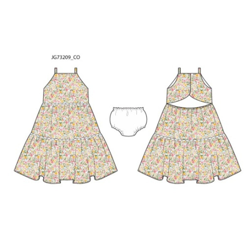 Janie and Jack - Girls with X Multi Ditsy Casual Dress Sm1