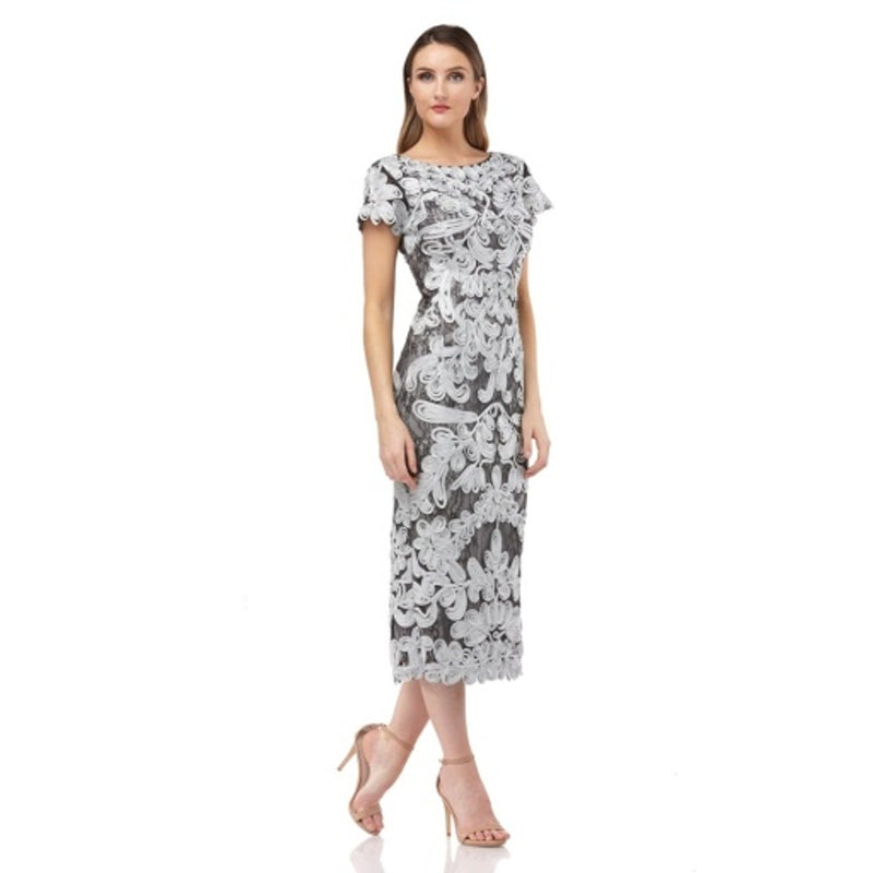 JS Collections - Womens Two-Tone Soutache Midi - Silver Gunmetal