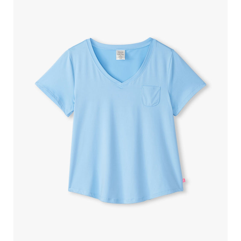 Little Blue House - Unisex Placid Blue V-Neck Tee in a Bag