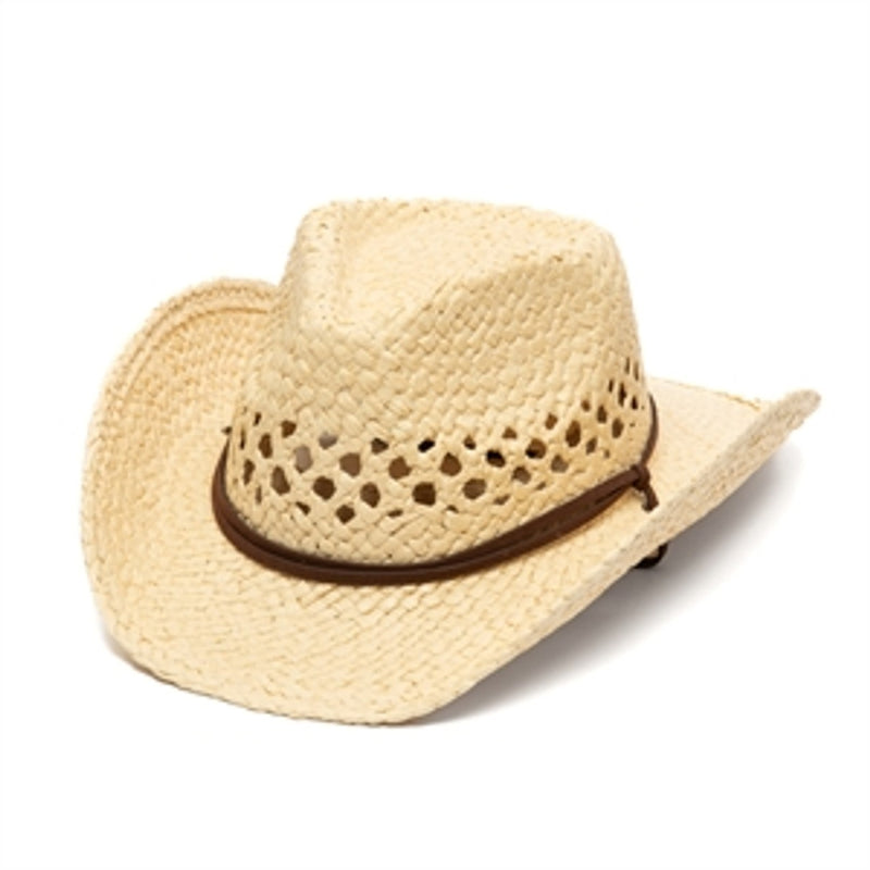 San Diego Hat Company - Kids Straw Pinch Crown Cowboy