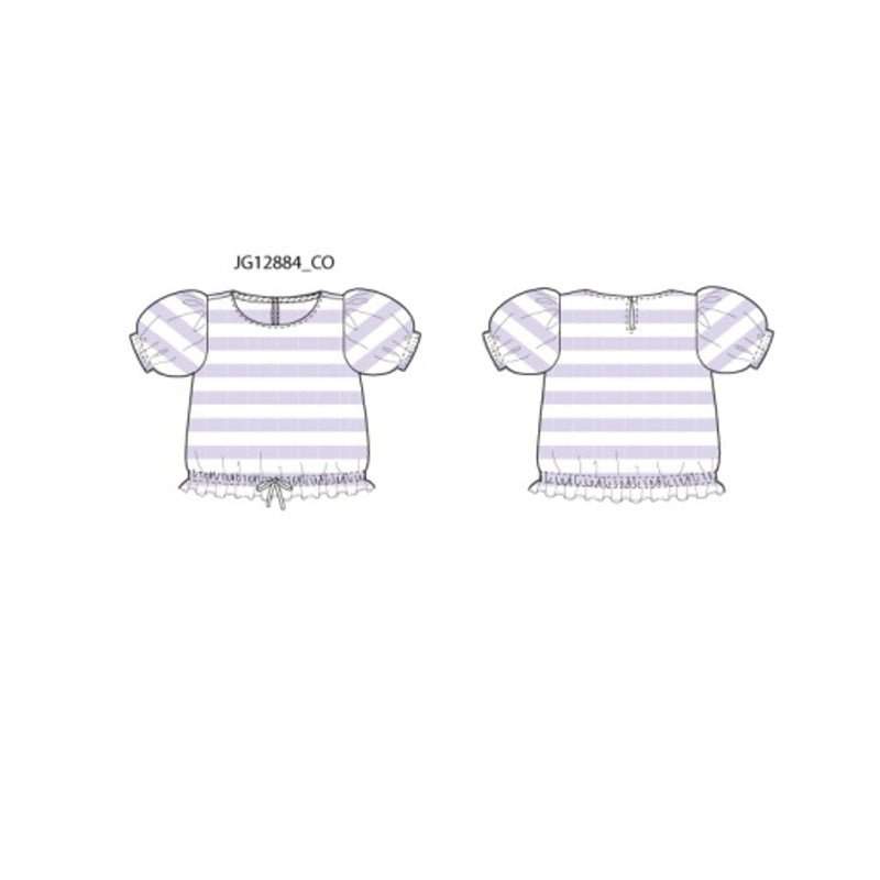 Janie and Jack - Girls K X Es Prpl Stripe Terry Top Spbk