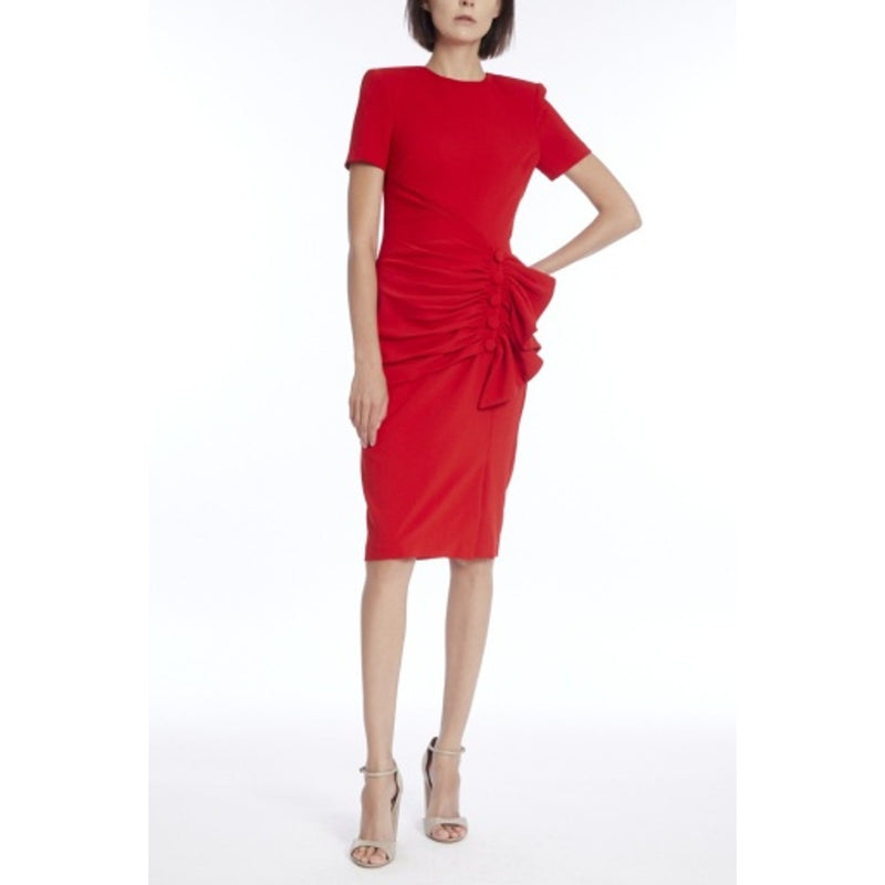Badgley Mischka - Womens Rusched Flounce Hip