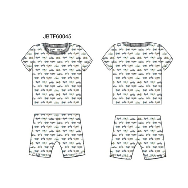 Janie and Jack - Boys K Short Sleeve Motorcycle Shortie Sleep Sum 0