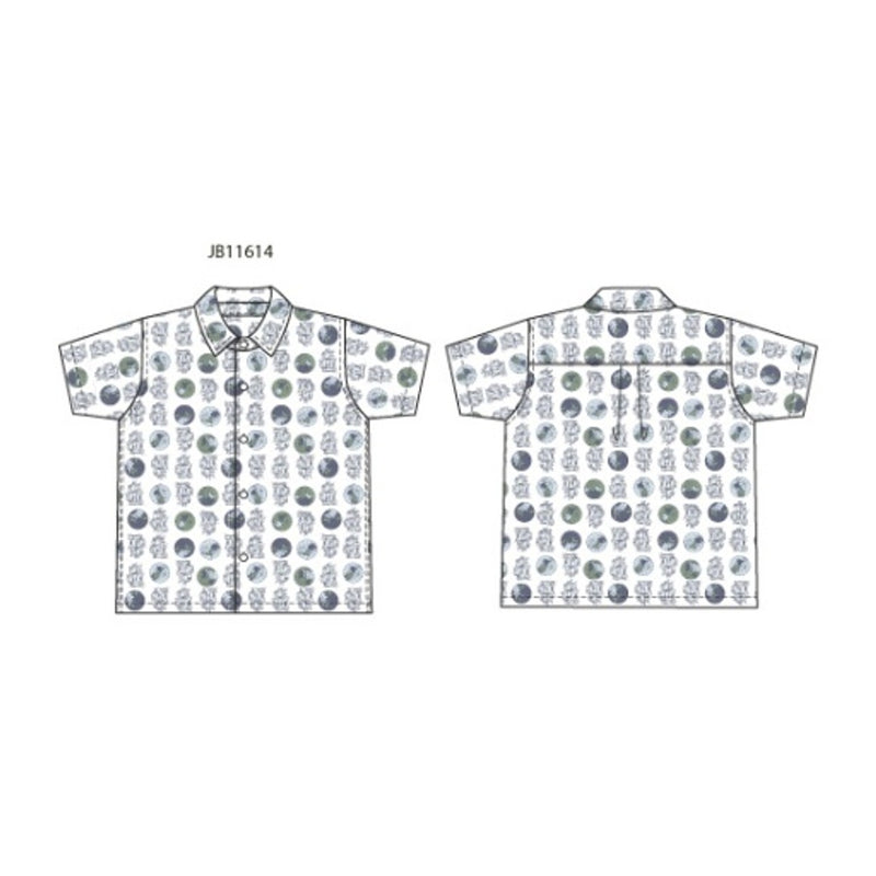 Janie and Jack - Boys with Es Short Sleeve White World Poplin Shirt Spbk
