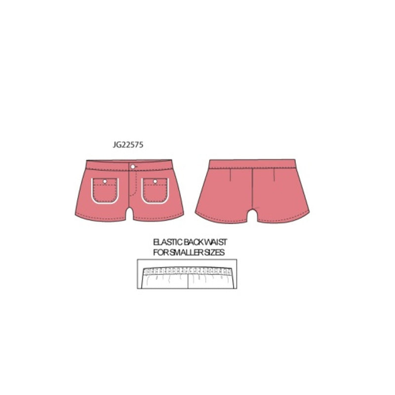 Janie and Jack - Girls with Pnk Patch Pkt Short Sm1