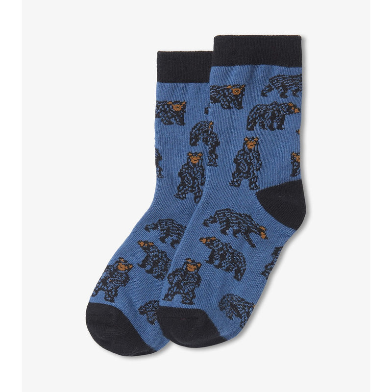 Little Blue House - Wild Bears Kids Crew Socks