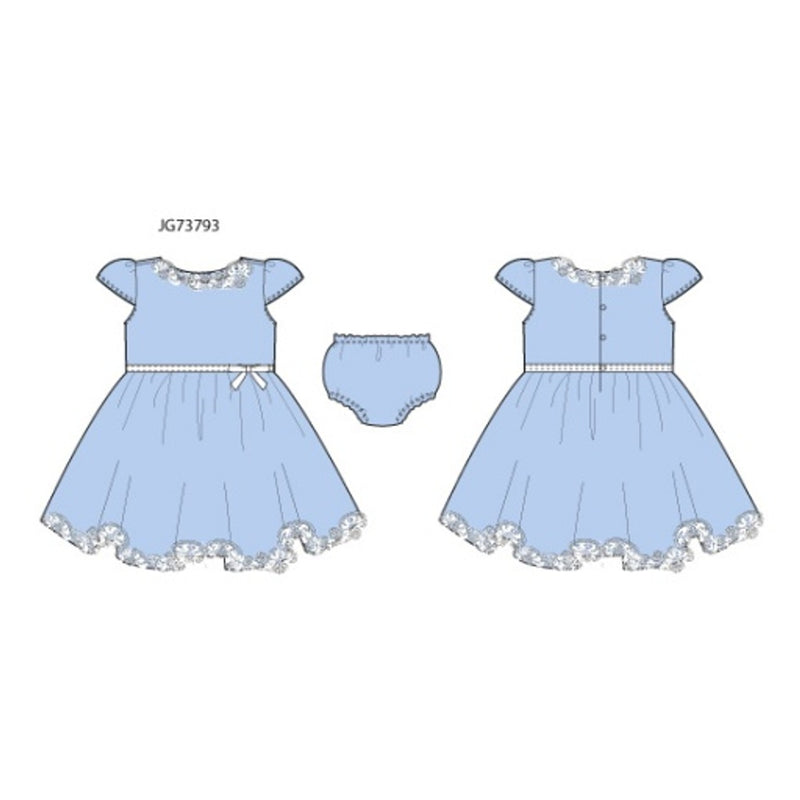 Janie and Jack - Girls K Blu Ponte Dress E2