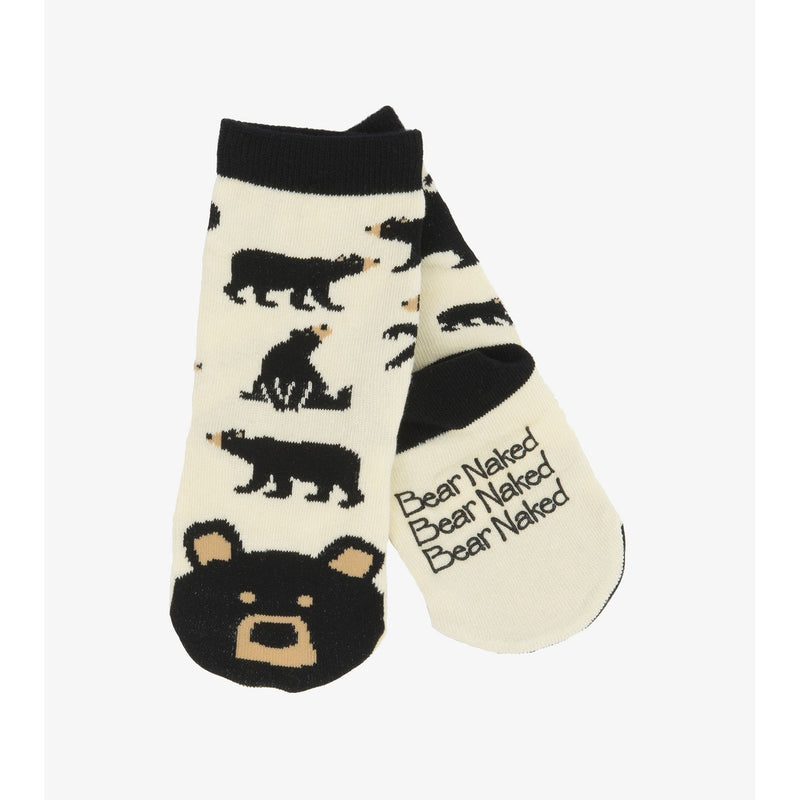 Little Blue House - Black Bear Kids Animal Face Socks