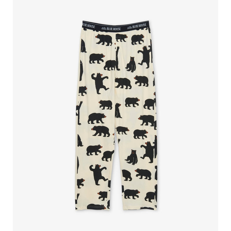Little Blue House - Black Bears Mens Jersey Pajama Pants