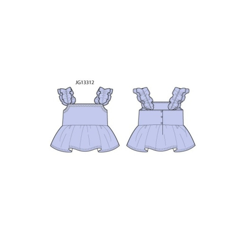 Janie and Jack - Girls K Blu Peplum Top Sp2