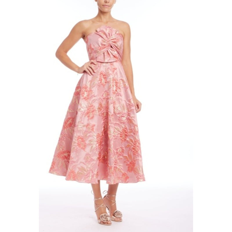 Badgley Mischka - Womens Strpls Bow Bodice
