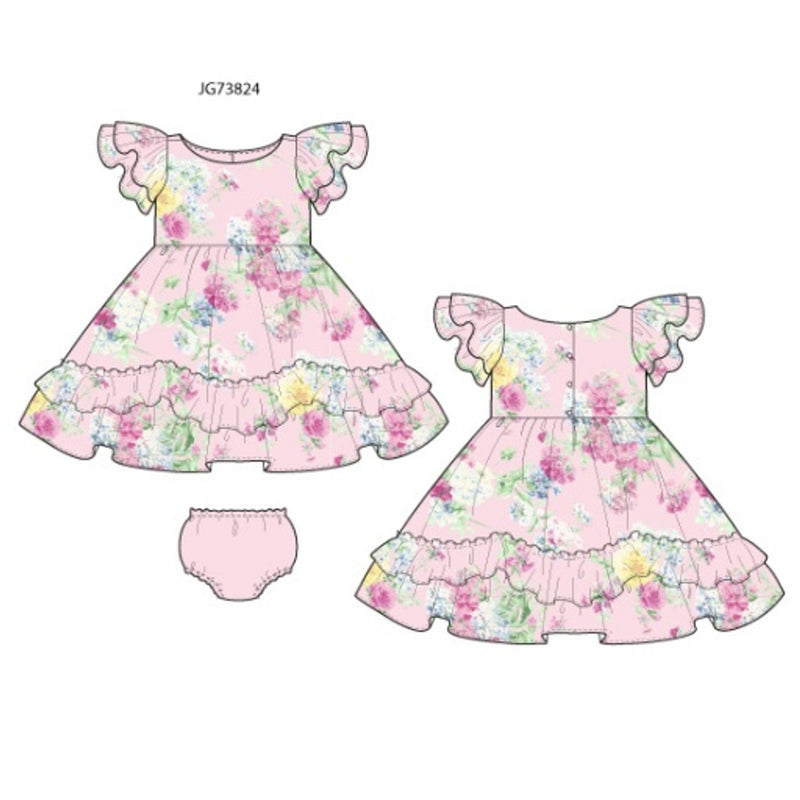 Janie and Jack - Girls with Pnk Flrl Dress E1