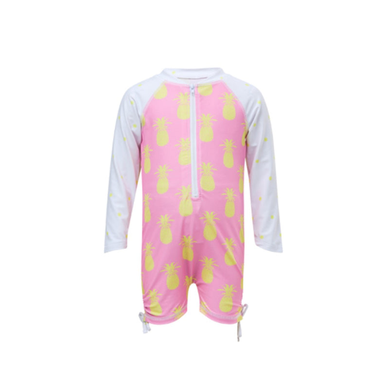 Snapper Rock - Baby Pineapple Spot Long Sleeve Sunsuit