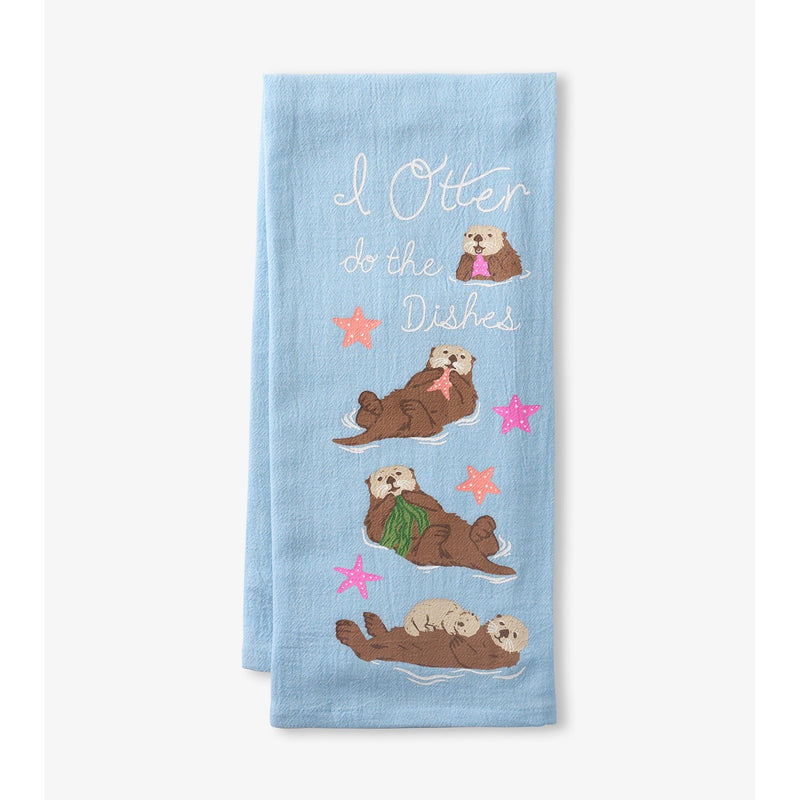 Little Blue House - Unisex Otter Do the Dishes Tea Towel