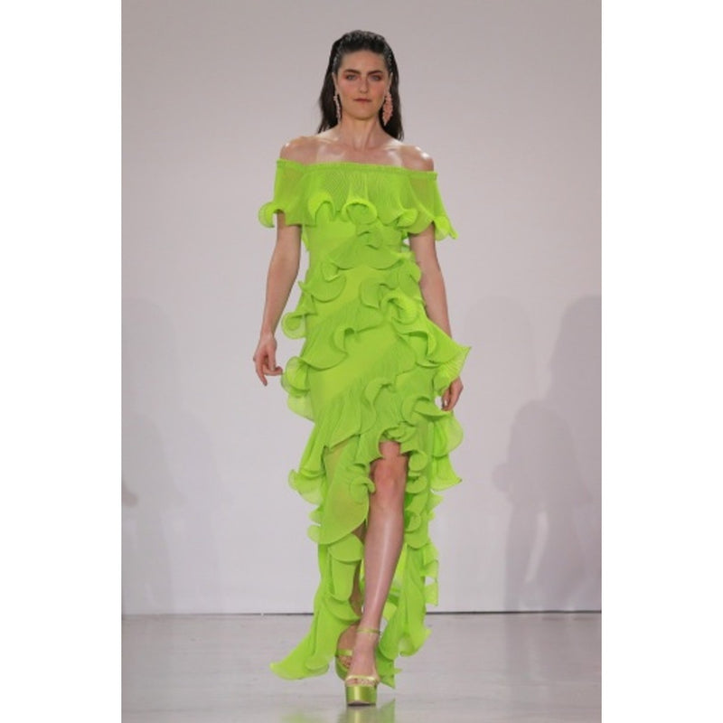 Badgley Mischka - Womens Octopus Hi Lo Ruffle