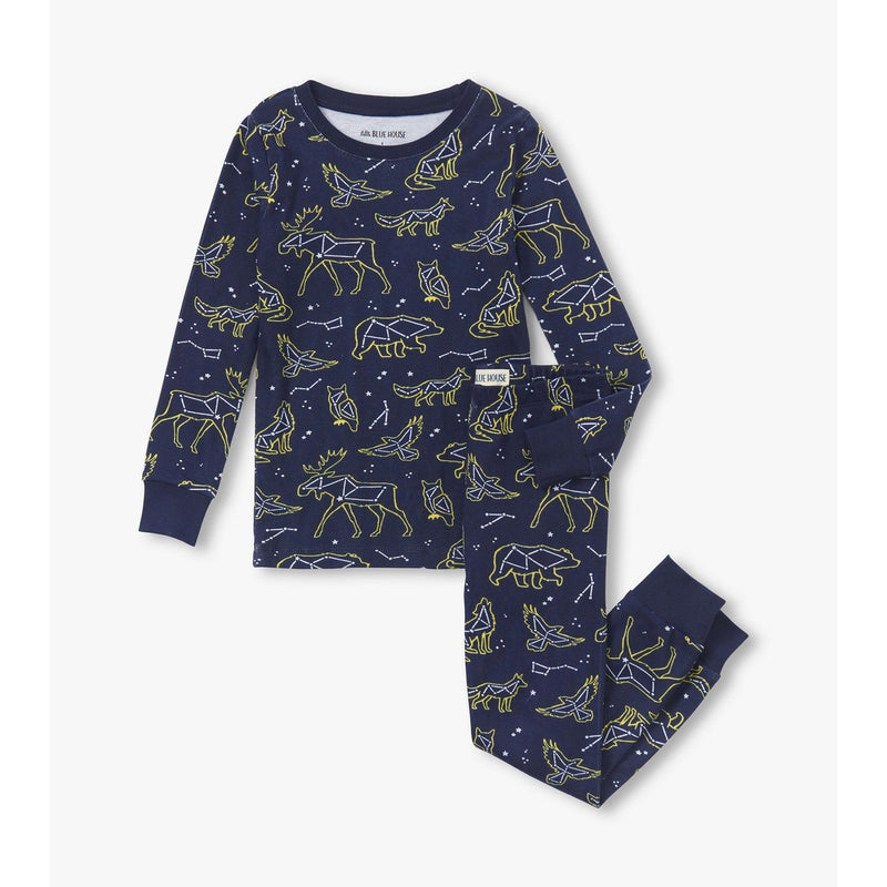Little Blue House - Animal Constellations Kids Pajama Set