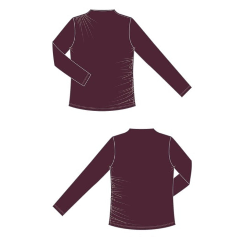 Liverpool Los Angeles - Womens Long Slv Mock Neck Knit Top with Shirring