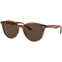 Ray-Ban 0Rb4305 Phantos Sunglasses — Stripped Red Havana/Dark Brown