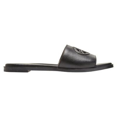 Cole Haan - Womens Flynn Logo Slide Sandal — Black Leather