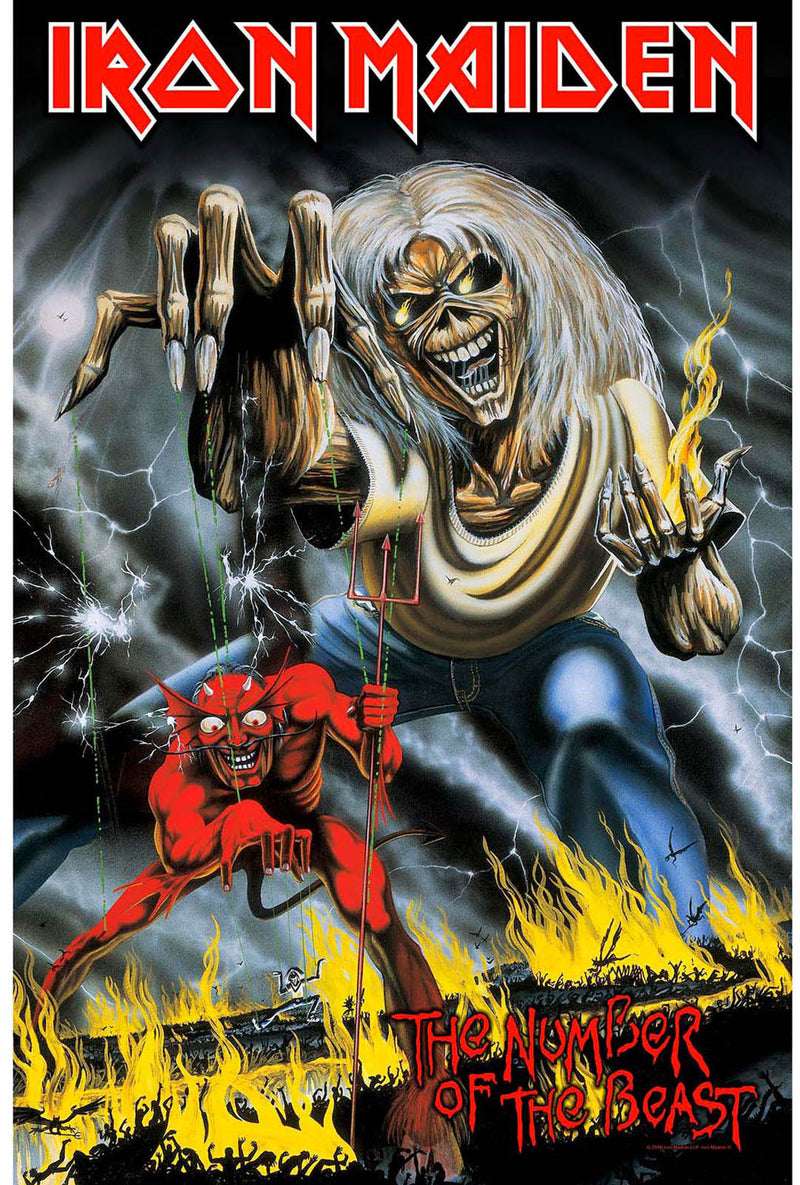Iron Maiden - Unisex Number Of The Beast Textile Poster