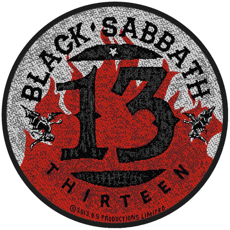 Black Sabbath - Unisex 13 Flames Circular Standard Patch