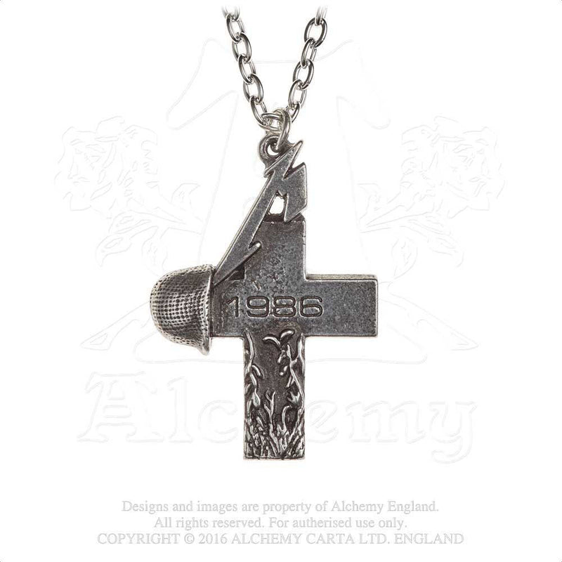 Metallica - Unisex Master Of Puppets 1986 Cross Pendant