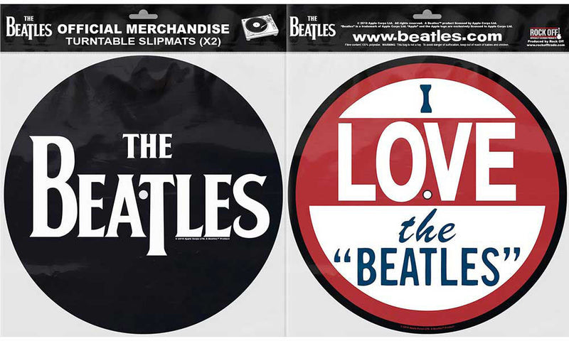 The Beatles - Unisex Drop T Logo & Love Turntable Slipmat Set