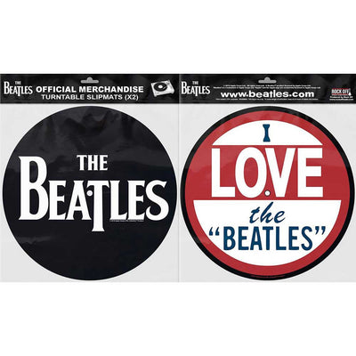 The Beatles - Unisex Drop T Logo & Love Turntable Slipmat Set