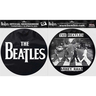 The Beatles - Unisex Drop T Logo & Abbey Road Turntable Slipmat Set