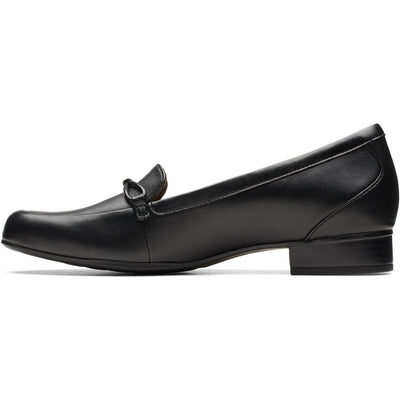 Clarks - Womens Juliet Shine Shoes — Black Leather