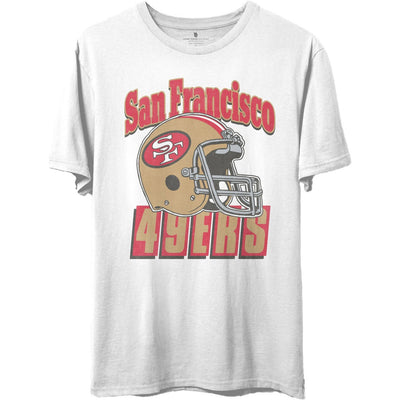 Junk Food - Unisex 49Ers Throwback Helmet T-Shirt