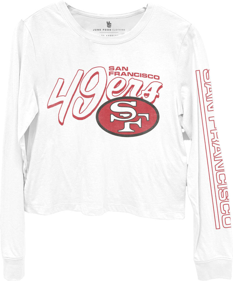 Junk Food - Womens 49Ers Touchdown Long Sleeve Crop T-Shirt