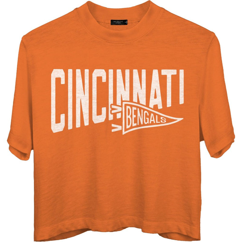 Junk Food - Womens Bengals Dual Threat Mock Crop T-Shirt