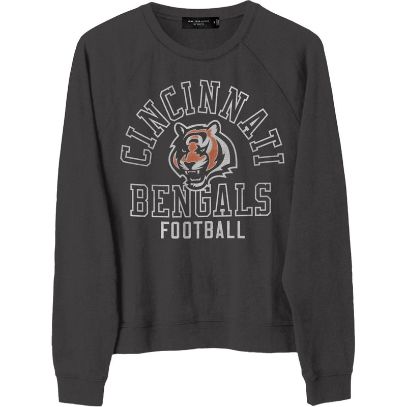 Junk Food - Womens Bengals Flocked Raglan Crew Top