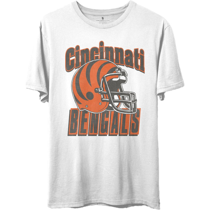 Junk Food - Unisex Bengals Throwback Helmet T-Shirt