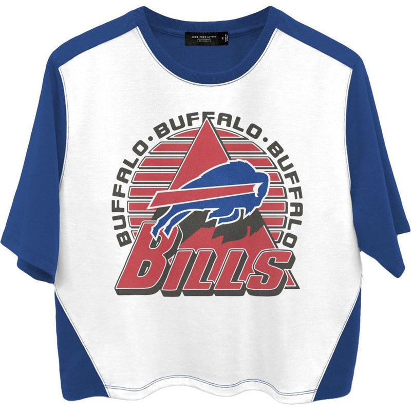 Junk Food - Womens Bills Color Block Crop T-Shirt