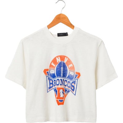 Junk Food - Womens Broncos Mock Neck Crop T-Shirt