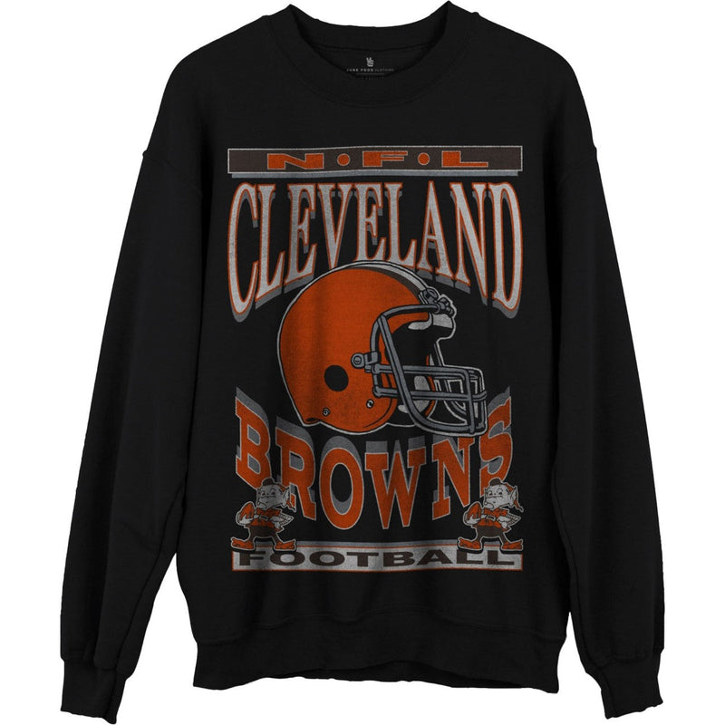 Junk Food - Unisex Browns Helmet Crew Fleece Top