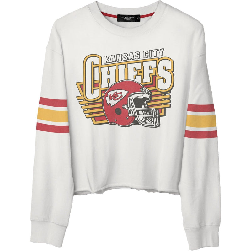 Junk Food - Womens Chiefs Kickoff Crop Crew Top