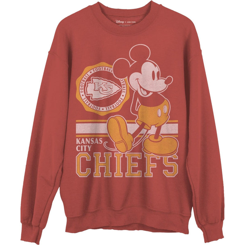 Junk Food - Unisex Chiefs Mickey Crew Fleece Top