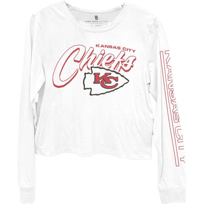 Junk Food - Womens Chiefs Td Long Sleeve Cropped T-Shirt