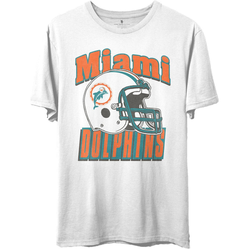Junk Food - Unisex Dolphins Throwback Helmet T-Shirt